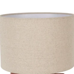 Lampe en céramique terracotta et lin h33.5cm - Eterra