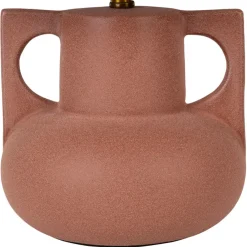 Lampe en céramique terracotta et lin h33.5cm - Eterra