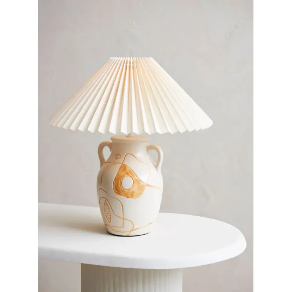 Lampe en céramique terracotta h40cm - Greeka