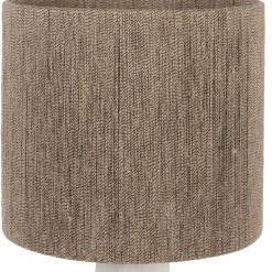 Lampe en fer blanc et jute h57cm - Quintao