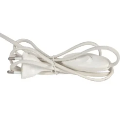 Lampe en fer blanc et jute h41cm - Quintao