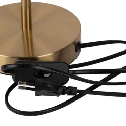 Lampe en fer et verre doré et blanc h37.5cm - Ardecor