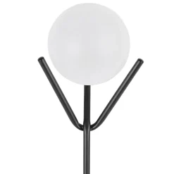 Lampe en fer et verre noir h61cm - Ardecor