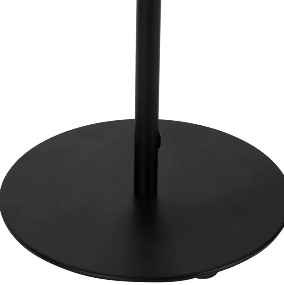Lampe en fer et verre noir mat h36cm - Ardecor
