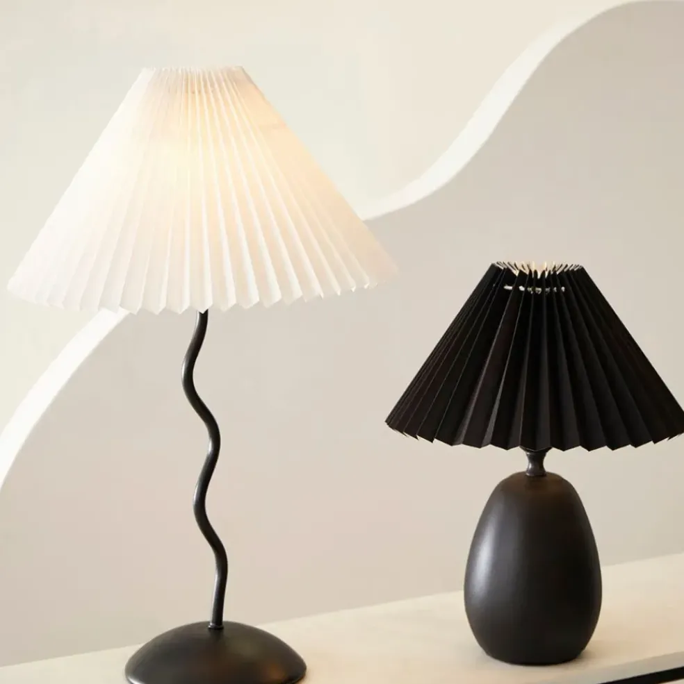 Lampe en fer noir et blanc h50cm - Funky