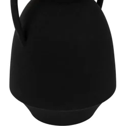 Lampe en fer noir et rotin h49cm - Haleg