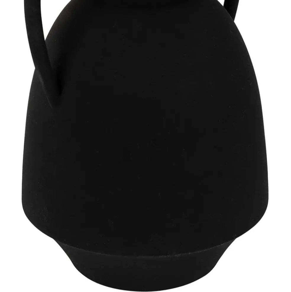 Lampe en fer noir et rotin h49cm - Haleg