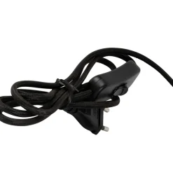 Lampe en fer noir et rotin h49cm - Haleg