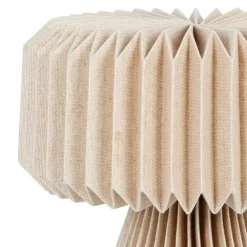 Lampe en papier et coton recyclé beige d33xh33cm - Fontelo