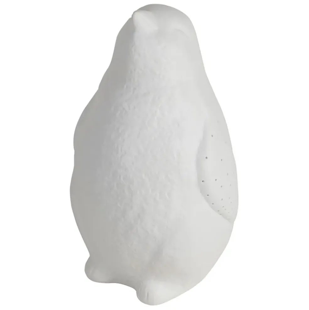 Lampe en porcelaine blanc h25.5cm - Pingouin