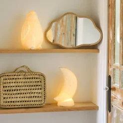 Lampe en porcelaine blanc h26cm - Luna