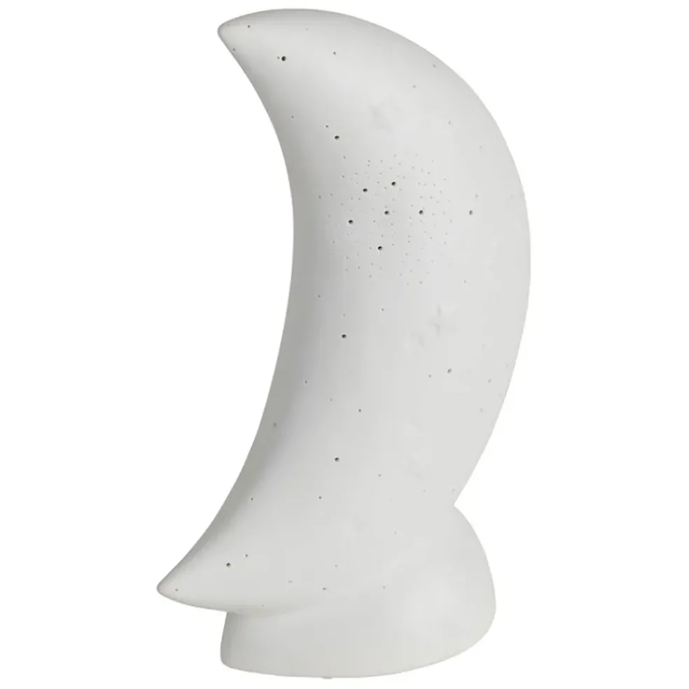 Lampe en porcelaine blanc h26cm - Luna