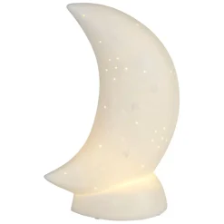 Lampe en porcelaine blanc h26cm - Luna
