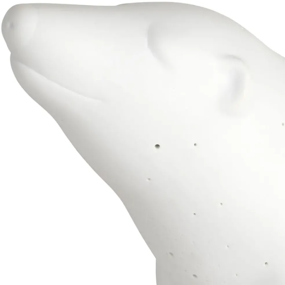 Lampe en porcelaine blanc h18.5cm - Ours Polaire