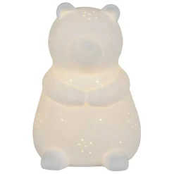 Lampe en porcelaine led blanc - ours