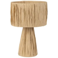Lampe en raphia et fer naturel h30cm - Organic