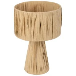 Lampe en raphia et fer naturel h30cm - Organic