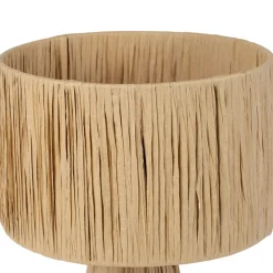 Lampe en raphia et fer naturel h30cm - Organic