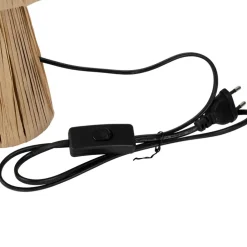 Lampe en raphia et fer naturel h30cm - Organic