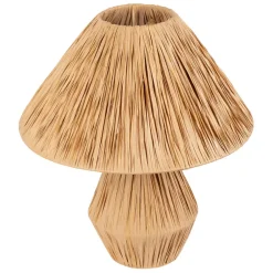 Lampe en raphia et fer naturel h41cm - Calypsa