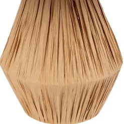 Lampe en raphia et fer naturel h41cm - Calypsa
