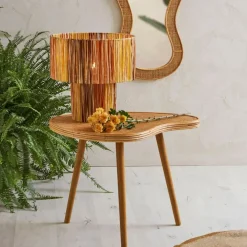 Lampe en raphia multicolore H40cm non électrifiée - Seguia