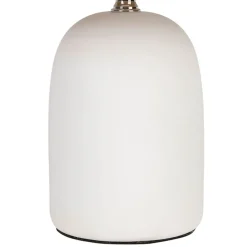 Lampe en terre cuite blanc mate et naturel h32cm - Nira