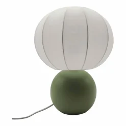 Lampe en terre cuite et coton thym h33cm