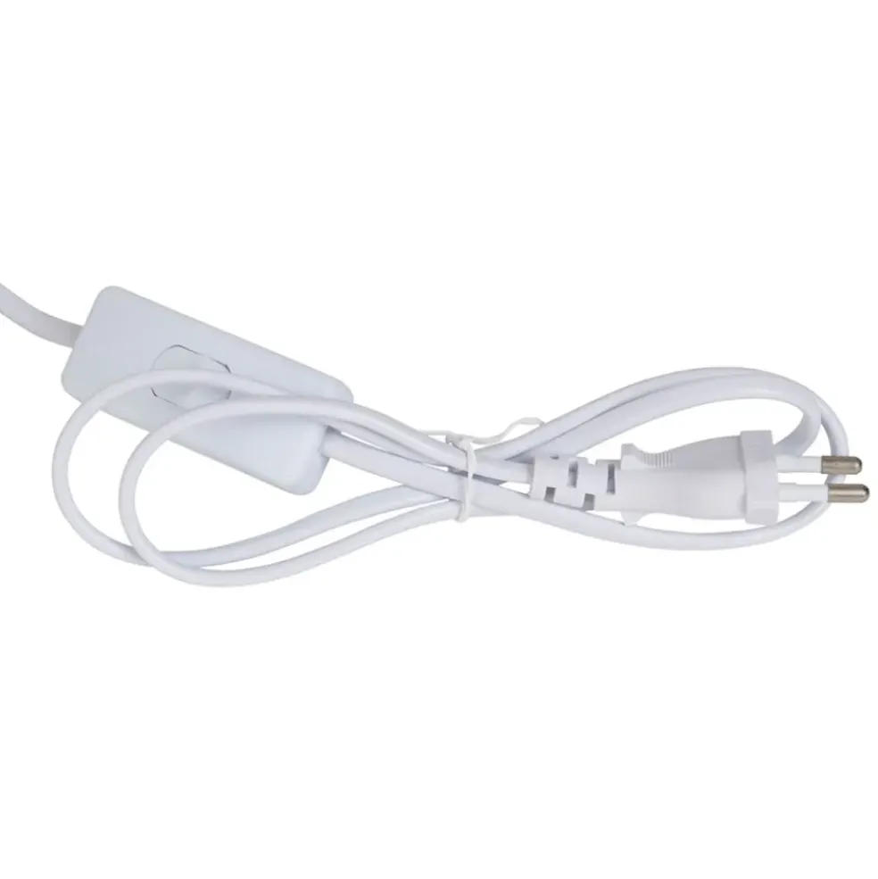 Lampe en terre cuite et lin blanc h47.5cm - Tahra