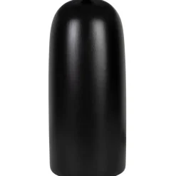 Lampe en terre cuite et lin noir et beige h60cm - Vita