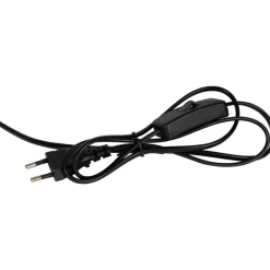 Lampe en terre cuite et lin noir et beige h60cm - Vita
