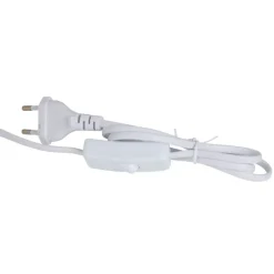 Lampe en terre cuite et lin blanc h44.5cm - Tahra