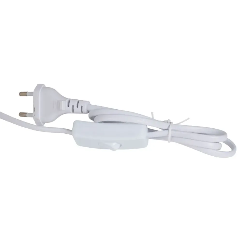 Lampe en terre cuite et lin blanc h44.5cm - Tahra