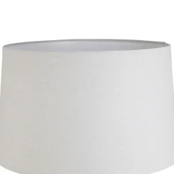 Lampe en terre cuite et lin blanc h59cm - Tahra