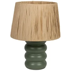Lampe en terre cuite émeraude h36cm - Nira
