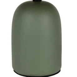 Lampe en terre cuite émeraude mate et naturel h32cm - Nira