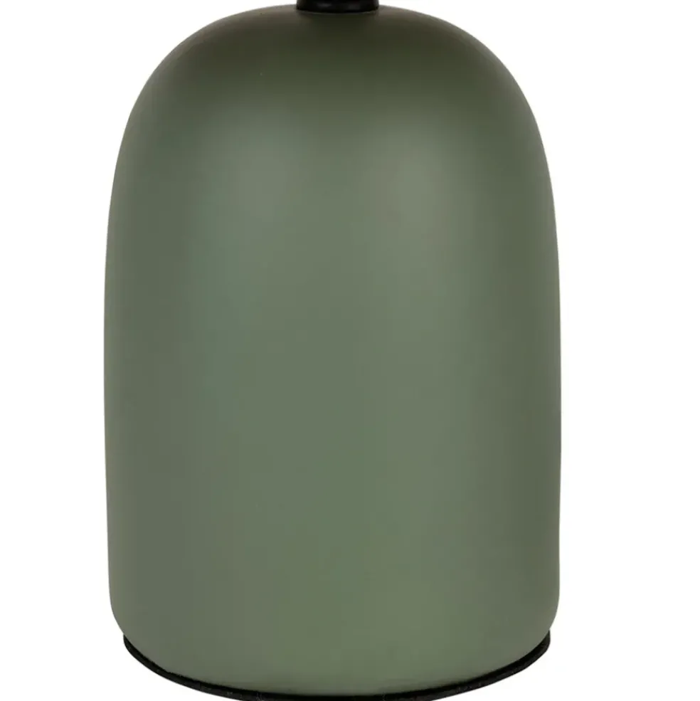 Lampe en terre cuite émeraude mate et naturel h32cm - Nira
