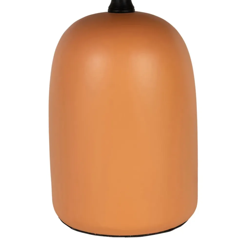 Lampe en terre cuite terracotta mate et naturel h32cm - Nira