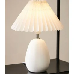 Lampe en terrecuite blanc h33cm - Funny