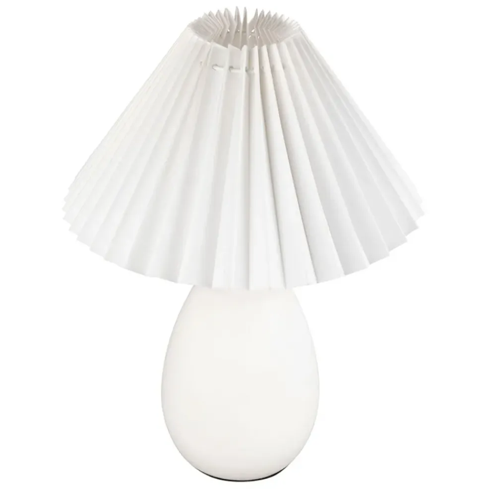 Lampe en terrecuite blanc h33cm - Funny