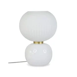 Lampe en verre blanc h28cm - Adonis