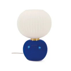 Lampe en verre bleu h28cm - Adonis