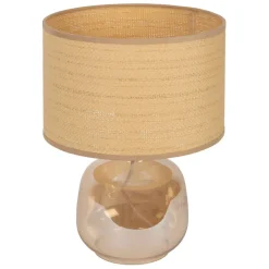 Lampe en verre et papier fumé h36cm - Celeste