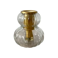 Lampe en verre fumé gris h12cm - Eli