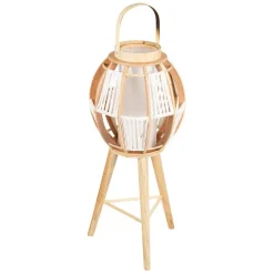 Lampe lanterne sur pied naturelle H82cm - Cordey