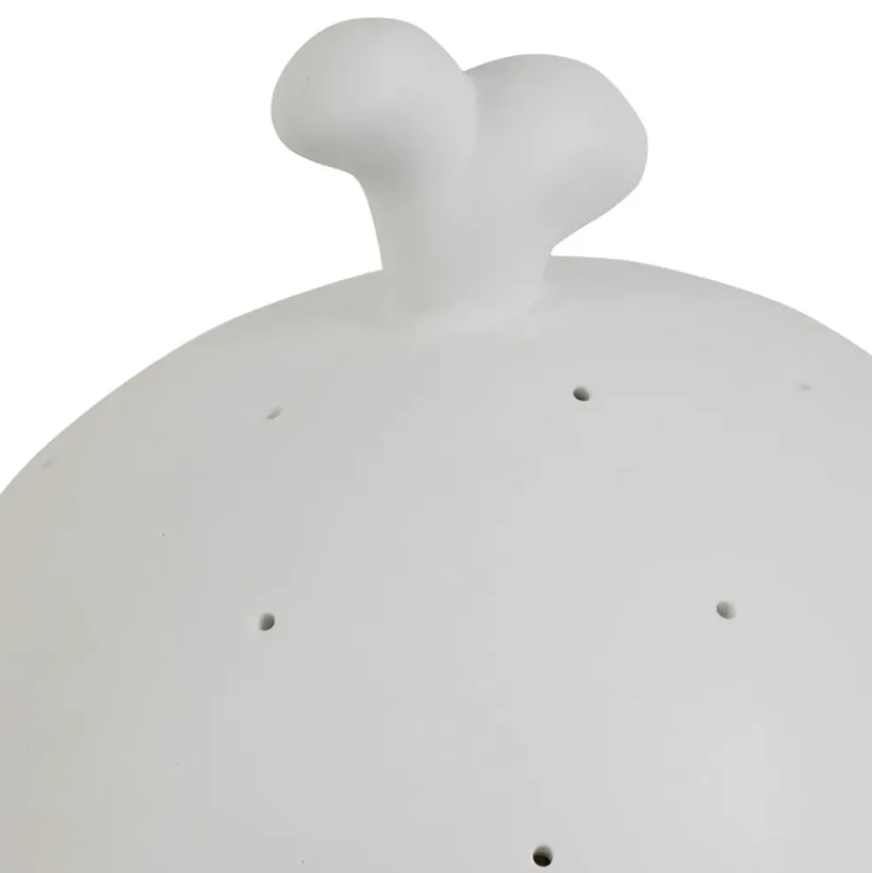 Lampe led baleine en porcelaine blanc h16cm