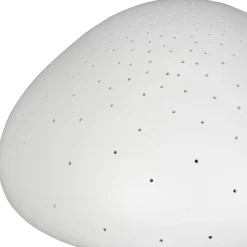 Lampe led champignon en porcelaine blanc h22cm - Champignon