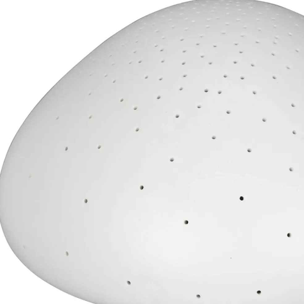 Lampe led champignon en porcelaine blanc h22cm - Champignon