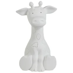 Lampe led girafe en procelaine blanc