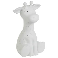 Lampe led girafe en procelaine blanc